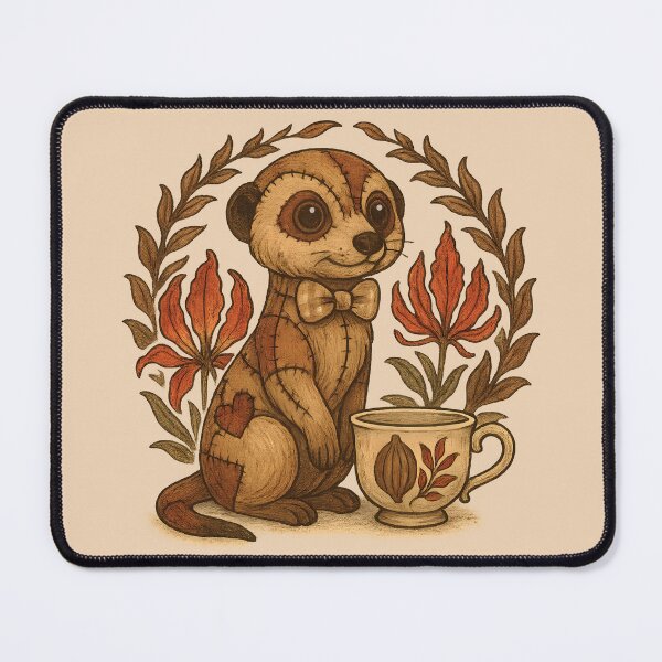 Item preview, Patchwork Meerkat Tea Time designed and sold by MvuuStudio.
