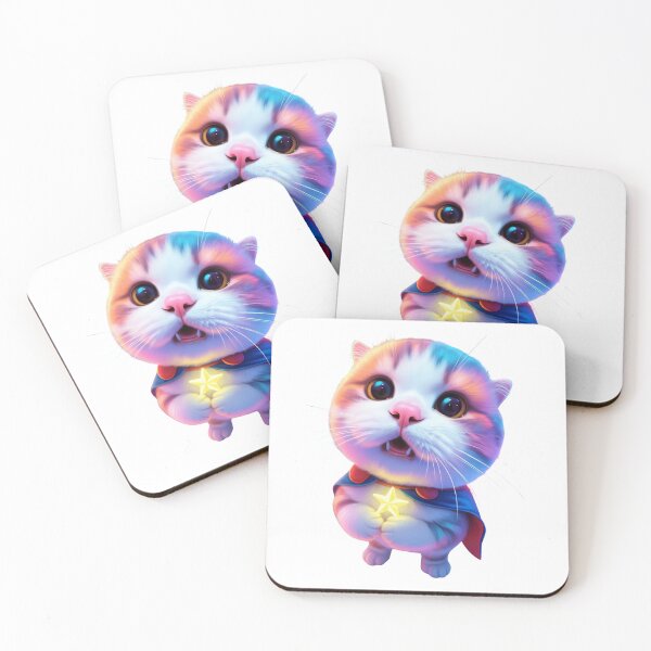 Item preview, Superhero Cat Holding a Shining Star (Without Background) designed and sold by Firmansyahnw.