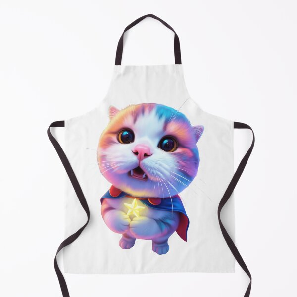 Item preview, Superhero Cat Holding a Shining Star (Without Background) designed and sold by Firmansyahnw.