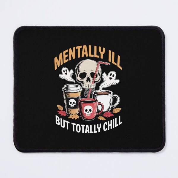 Item preview, Mental Health Halloween Coffee Gothic Skeleton Coffee Lovers designed and sold by ShelFisher.