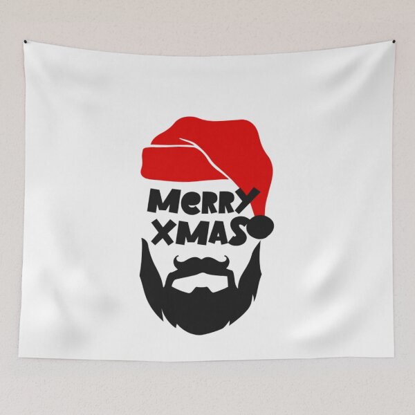 Item preview, Merry Xmas logo with Santa beard designed and sold by WalkinWardrobe.