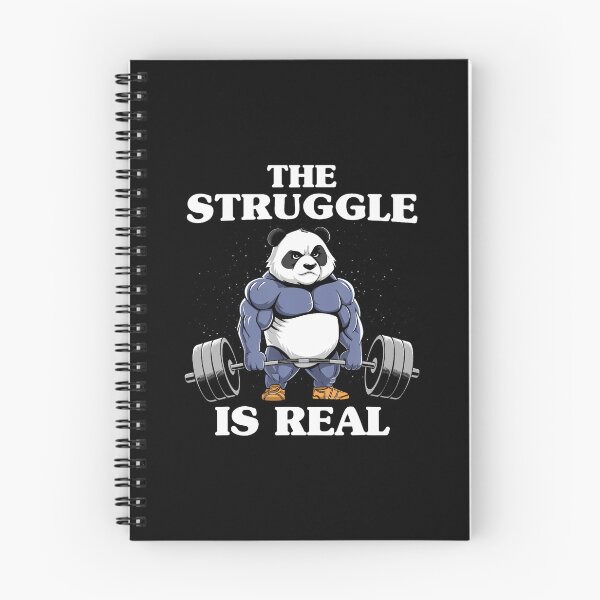 Item preview, The Struggle Is Real Panda Lifting Weights Deadlift designed and sold by TommieJune.