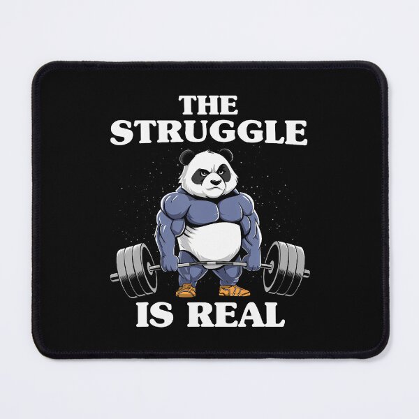 Item preview, The Struggle Is Real Panda Lifting Weights Deadlift designed and sold by TommieJune.