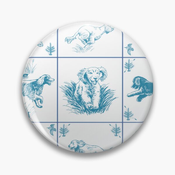 Item preview, Delft Tiles - Setters and Spaniels in Dutch Tile Style designed and sold by Nadya Neklioudova.