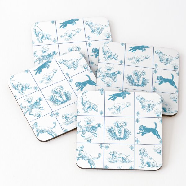 Item preview, Delft Tiles - Setters and Spaniels in Dutch Tile Style designed and sold by Nadya Neklioudova.