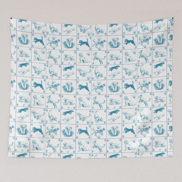 Item preview, Delft Tiles - Setters and Spaniels in Dutch Tile Style designed and sold by Nadya Neklioudova.