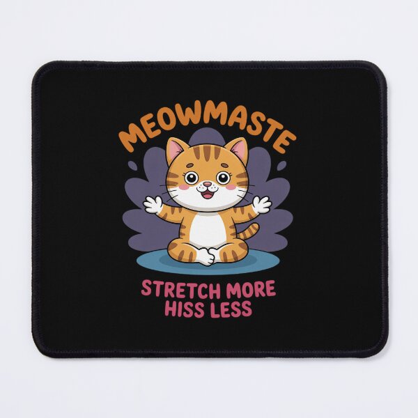 Item preview, Meowmaste Cat Yoga Stretch More Hiss Less designed and sold by ShelFisher.