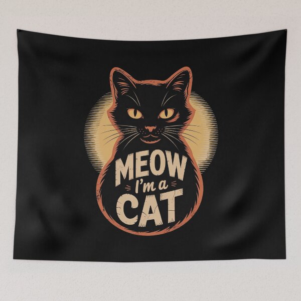 Item preview, Meow I’m A Cat with Spooky Feline Art designed and sold by ShelFisher.