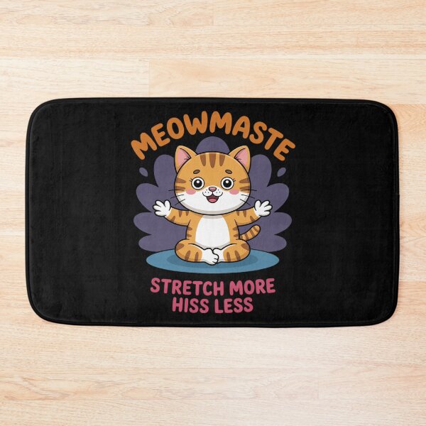 Item preview, Meowmaste Cat Yoga Stretch More Hiss Less designed and sold by ShelFisher.