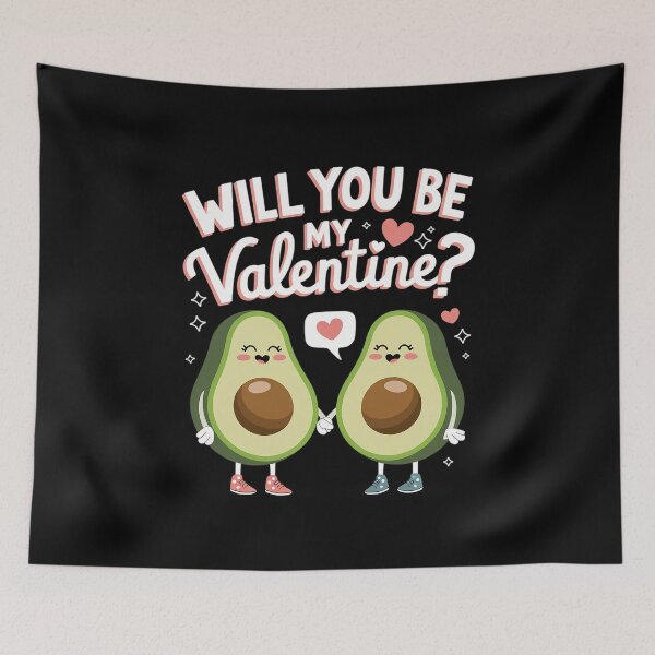 Item preview, Avocado, Will You Be My Valentine Cute Valentine's Day designed and sold by SIGORDESIGN.
