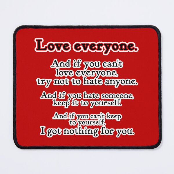 Item preview, Love everyone, if you can, red background designed and sold by mntimg.