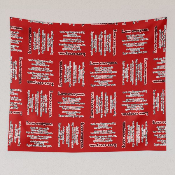 Item preview, Love everyone, if you can, red background designed and sold by mntimg.