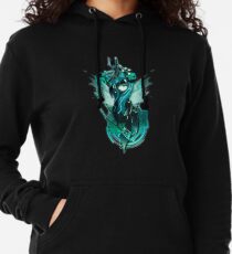 Dunkle Synthwave / Cyberpunk Königin Chrysalis Leichter Hoodie