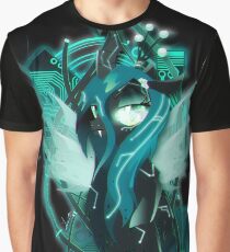 Dark Synthwave/Cyberpunk Queen Chrysalis Graphic T-Shirt
