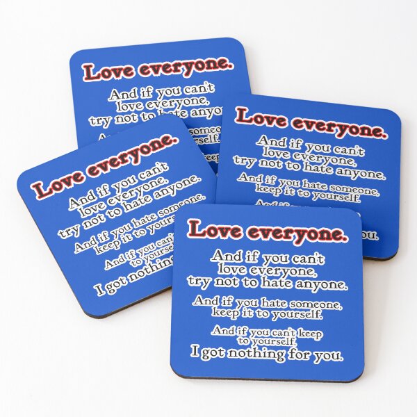 Item preview, Love everyone, if you can, blue background designed and sold by mntimg.