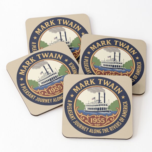 Item preview, Mark Twain Riverboat | 1955 Vintage Steamboat Mission Patch Design designed and sold by Union & Thread.