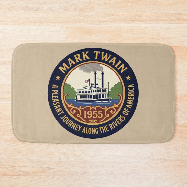 Item preview, Mark Twain Riverboat | 1955 Vintage Steamboat Mission Patch Design designed and sold by Union & Thread.