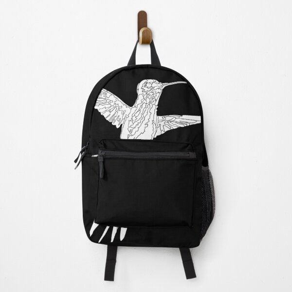 Item preview, Swallow Tailed Hummingbird Drawing in White designed and sold by BoldLineArt.