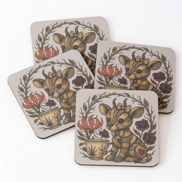 Item preview, Patchwork Kudu Calf with Teacup designed and sold by MvuuStudio.