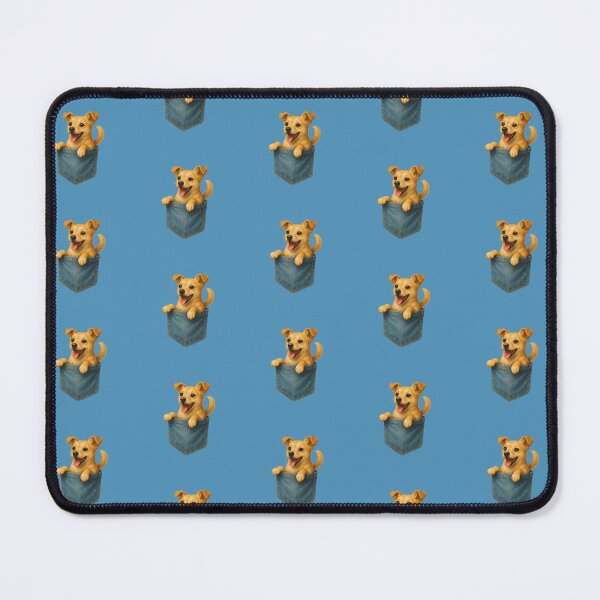 Item preview, Pocket-Sized Joy Puppy | Painterly Dog in Denim Pocket designed and sold by TroyTheTerrific.