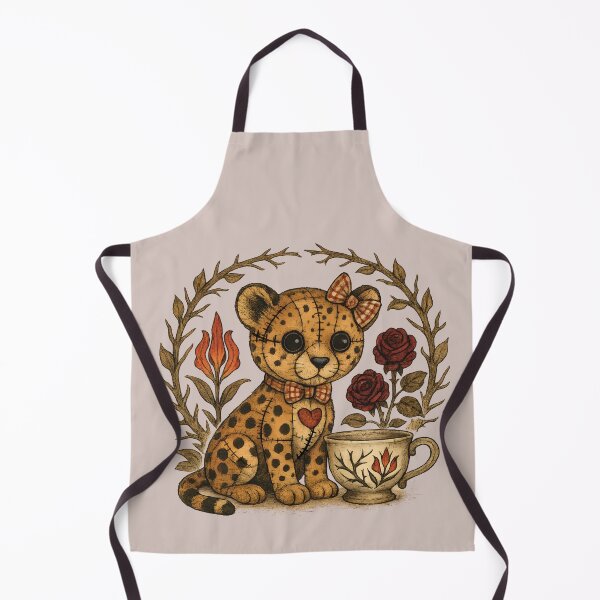 Item preview, Patchwork Cheetah Cub with Roses designed and sold by MvuuStudio.