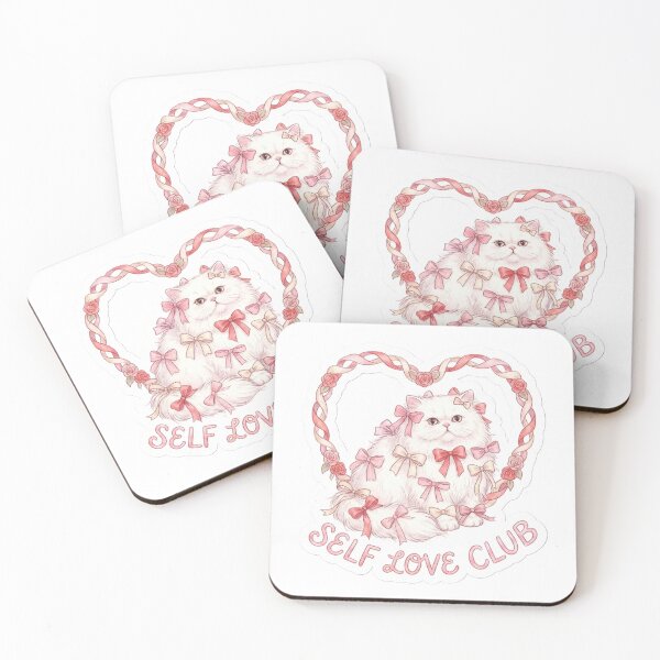 Item preview, Coquette Bows & Self Love Club Cute Cat designed and sold by StickyGuys.