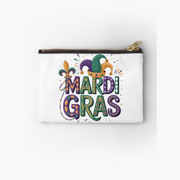 Item preview, Festive New Orleans Mardi Gras Typography & Jester Mask Illustration designed and sold by RoyesButler.