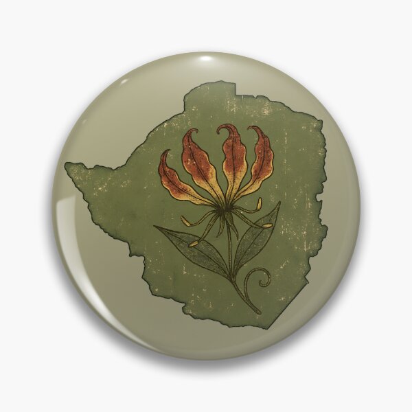 Item preview, Vintage Map Silhouette with Flame Lily designed and sold by MvuuStudio.