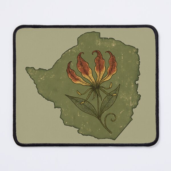 Item preview, Vintage Map Silhouette with Flame Lily designed and sold by MvuuStudio.