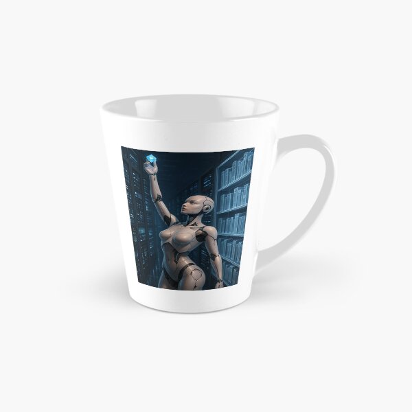 Item preview, Ava x Library Robot Holding Crystal In Server Room designed and sold by CathryneDelamort.