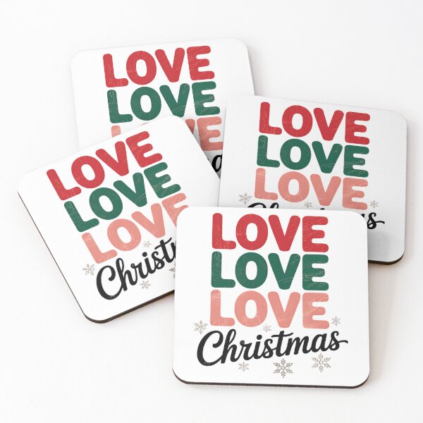 Item preview, Love Typography – Vintage Distressed Christmas Design designed and sold by Taans-Creation.