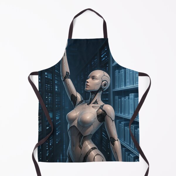 Item preview, Ava x Library Robot Holding Crystal In Server Room designed and sold by CathryneDelamort.