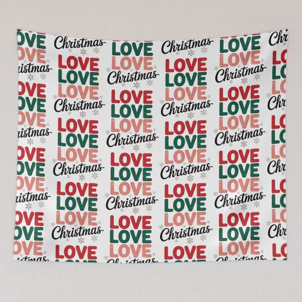Item preview, Love Typography – Vintage Distressed Christmas Design designed and sold by Taans-Creation.