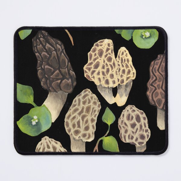 Item preview, Morel Mushrooms and Miner's Lettuce designed and sold by UnderstoryArtStudio.