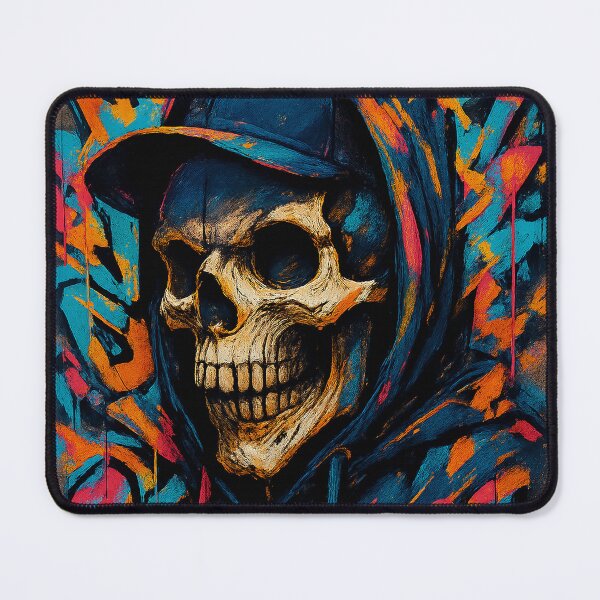 Item preview, Graffiti Skull Streetwear Art – Neon Urban Chaos designed and sold by FUIRY .
