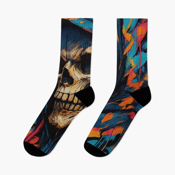Item preview, Graffiti Skull Streetwear Art – Neon Urban Chaos designed and sold by FUIRY .