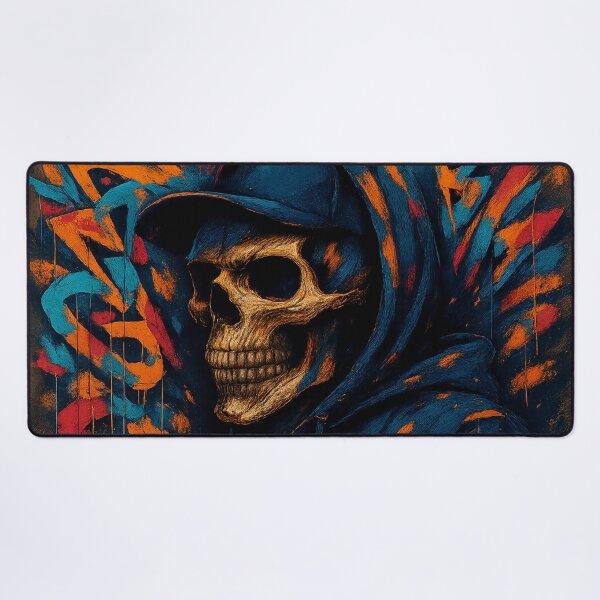 Item preview, Graffiti Skull Streetwear Art – Neon Urban Chaos designed and sold by FUIRY .
