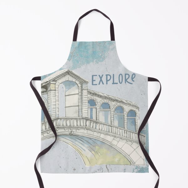 Item preview, Illustration of the Rialto Bridge, Venice, Italy with grunge cement background designed and sold by CHASAcreative.