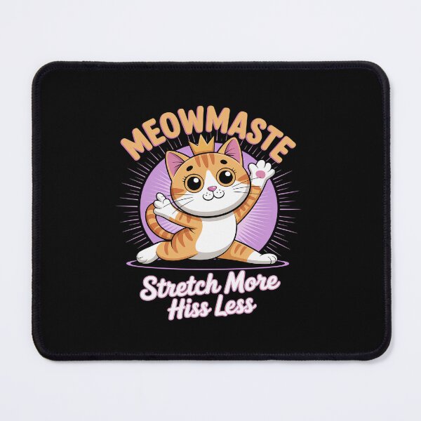 Item preview, Meowmaste Yoga Cat Stretch More Hiss Less designed and sold by ShelFisher.
