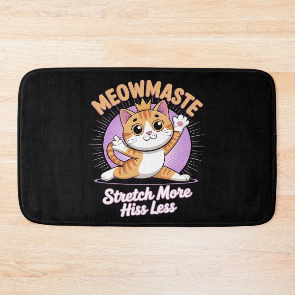 Item preview, Meowmaste Yoga Cat Stretch More Hiss Less  designed and sold by ShelFisher.