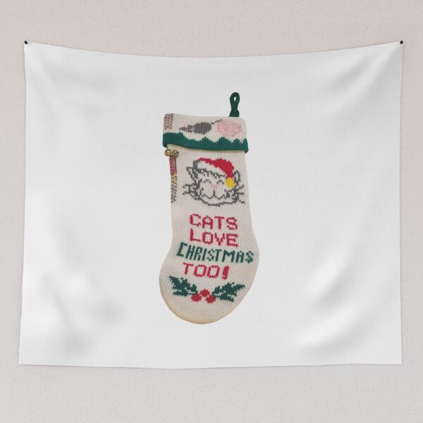 Item preview, Cat Christmas Stocking designed and sold by bubblegumhearts.