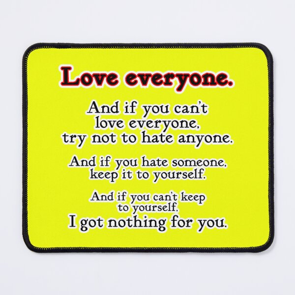 Item preview, Love everyone, if you can, yellow background designed and sold by mntimg.