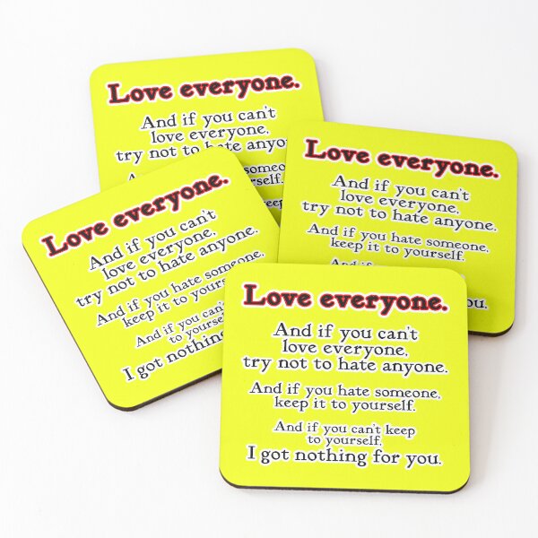Item preview, Love everyone, if you can, yellow background designed and sold by mntimg.