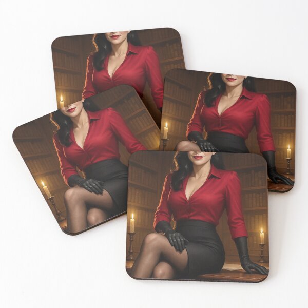 Item preview, Cassandra Kaine at library desk with candles designed and sold by CathryneDelamort.
