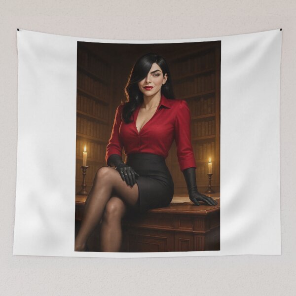 Item preview, Cassandra Kaine at library desk with candles designed and sold by CathryneDelamort.