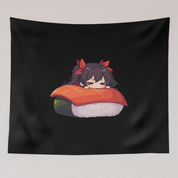 Item preview, Akeno Himejima Sushi Rest Kawaii Chibi High School Dxd Anime designed and sold by CarlosBender.