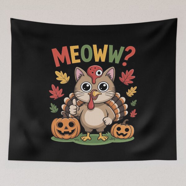 Item preview, Meoww Thanksgiving Turkey Cat designed and sold by ShelFisher.