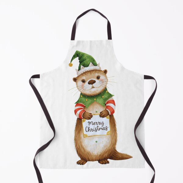 Item preview, Cute Otter Elf Outfit – Christmas Animal Illustration designed and sold by Otterly Cute.