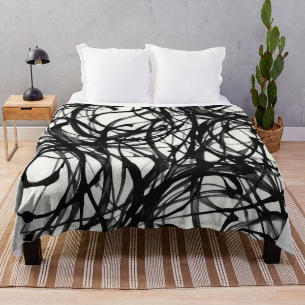 Item preview, Monochrome Chaotic Ink Swirl Abstract designed and sold by optimusprime39.