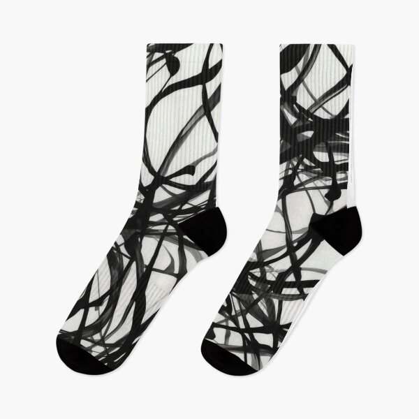 Item preview, Monochrome Chaotic Ink Swirl Abstract designed and sold by optimusprime39.
